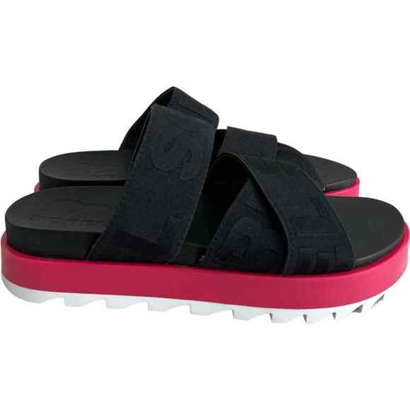 Sorel Black & Punch Pink Roaming Sport Women Sandal, US7 - Picture 1 of 12